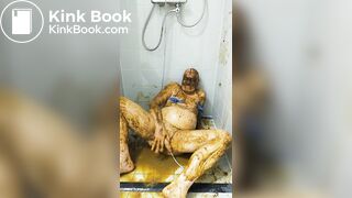 Satan slave takes a scat session during enema