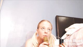Blonde girl shitting and sucking shit
