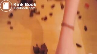 amateur chick shits smears and eats