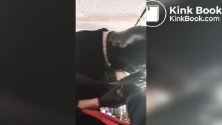 slave cleans up her shitty toes. and loves it.