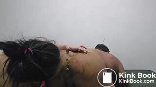 amazing scat couple with farts and shit eating