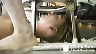 Master Feeds his hungry pig Scat Eating (vintage)