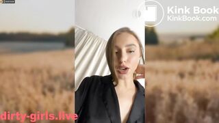 Beauty russian top model playing with shit