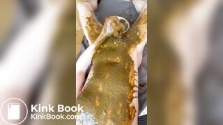 shit covered twink shoots huge load