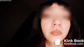 Toilet whore chewing on some shit