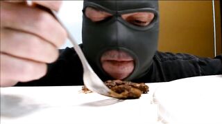 swallowing shit with a fork
