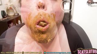 Chubby Trans Girl Sucks on Her Huge Turd (Trailer)
