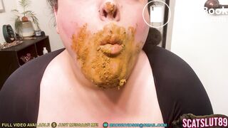 Chubby Trans Girl Sucks on Her Huge Turd (Trailer)