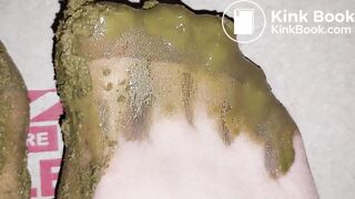 very sticky glue of scat pantyhose small asian 3