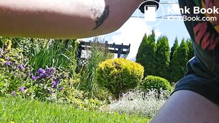 Nerdy Faery - Poop and Pee Fountain in the garden