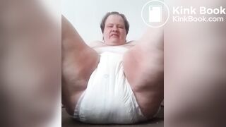 Creepy pervert poops his diaper