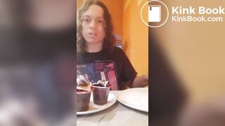 loud chewing w/mouth open then smearing shit