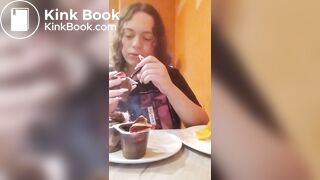 loud chewing w/mouth open then smearing shit