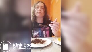 loud chewing w/mouth open then smearing shit