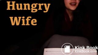 Hungry toilet slut eating her man's shit