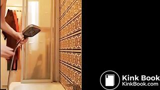 nude showering and shitting on my body