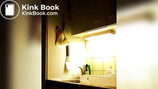 shit and wank in the kitchen