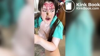 Nasty scat eating piggy