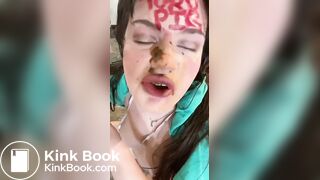 Nasty scat eating piggy