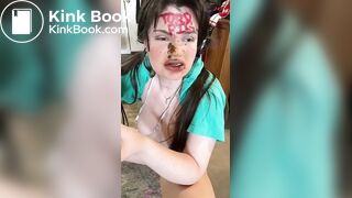 Nasty scat eating piggy