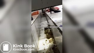 Beautiful girl poops in the toilet 11