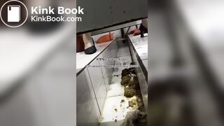 Beautiful girl poops in the toilet 11
