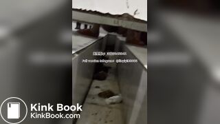 Beautiful girl poops in the toilet 11