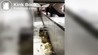 Beautiful girl poops in the toilet 11