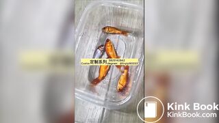 Girl poops on goldfish