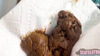 Fat Trans BBW Takes Shit w/ Beautiful Consistency