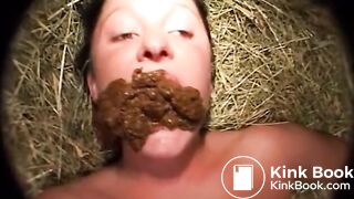 Scat_Face 13 | Feet with scat face for dirty slut