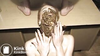 Scat_Face 5 | 3 men make shit face for bitch