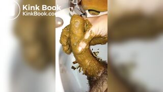 long dick smeared with shit cums