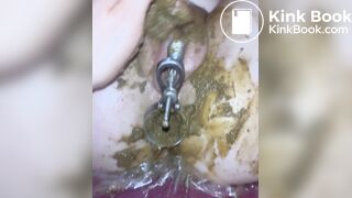 wretchedCunt being filled with shit like a pig