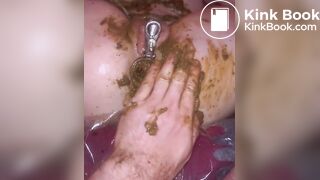wretchedCunt being filled with shit like a pig