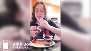 Eating w/mouth open then shitting