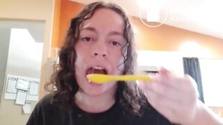 Eating w/mouth open then shitting
