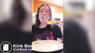 Eating w/mouth open then shitting