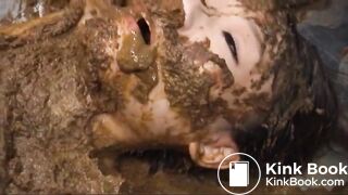 Scat covered bondage slave