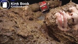 Scat covered bondage slave