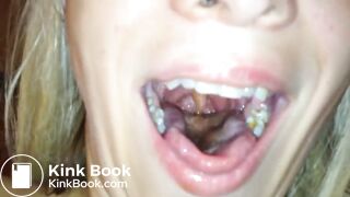 Girl reluctantly swallows shit