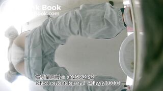 Beautiful girl poops in the toilet 24
