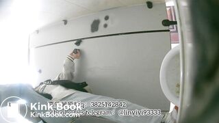 Beautiful girl poops in the toilet 24