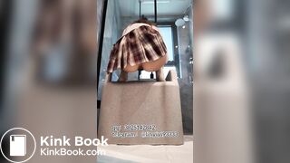 Beautiful girl poops in the toilet 20