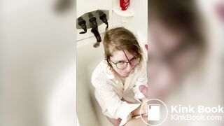 nerdy girl's first time being a piss whore