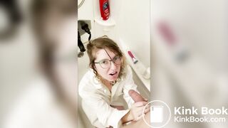 nerdy girl's first time being a piss whore