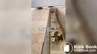 Beautiful girl poops in the toilet 20