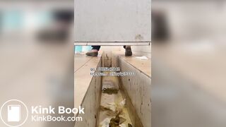 Beautiful girl poops in the toilet 20