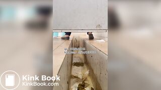 Beautiful girl poops in the toilet 20