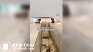Beautiful girl poops in the toilet 20